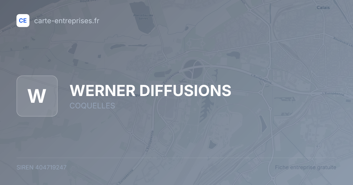 WERNER DIFFUSIONS — 404719247 — fiche entreprise