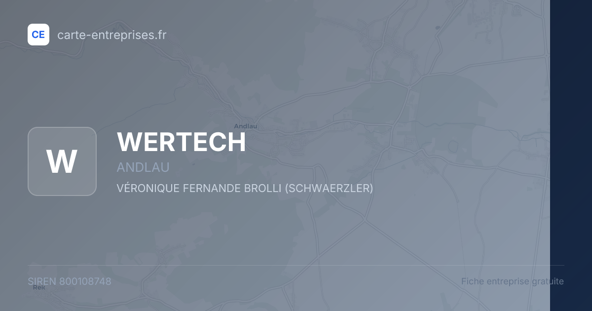 WERTECH — 800108748 — fiche entreprise