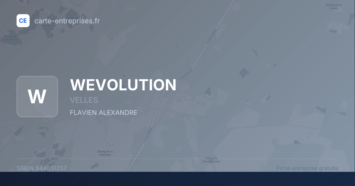 WEVOLUTION — 844651257 — fiche entreprise