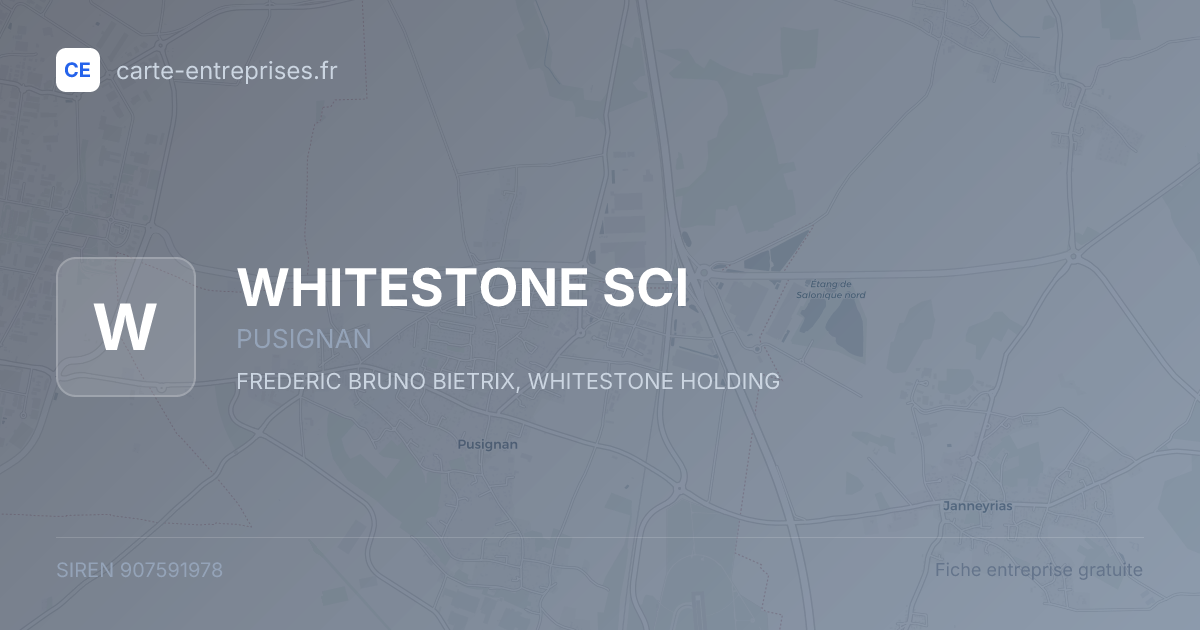 WHITESTONE SCI — 907591978 — fiche entreprise