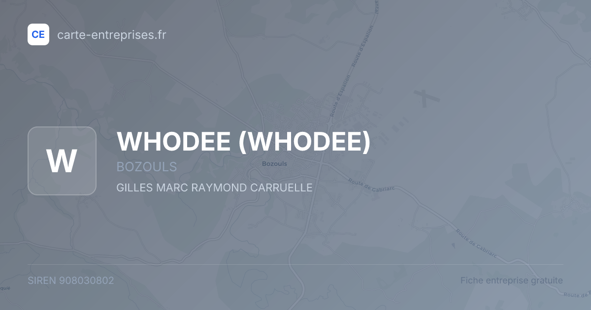 WHODEE — 908030802 — fiche entreprise