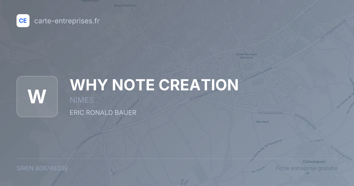 WHY NOTE CREATION — 808748339 — fiche entreprise