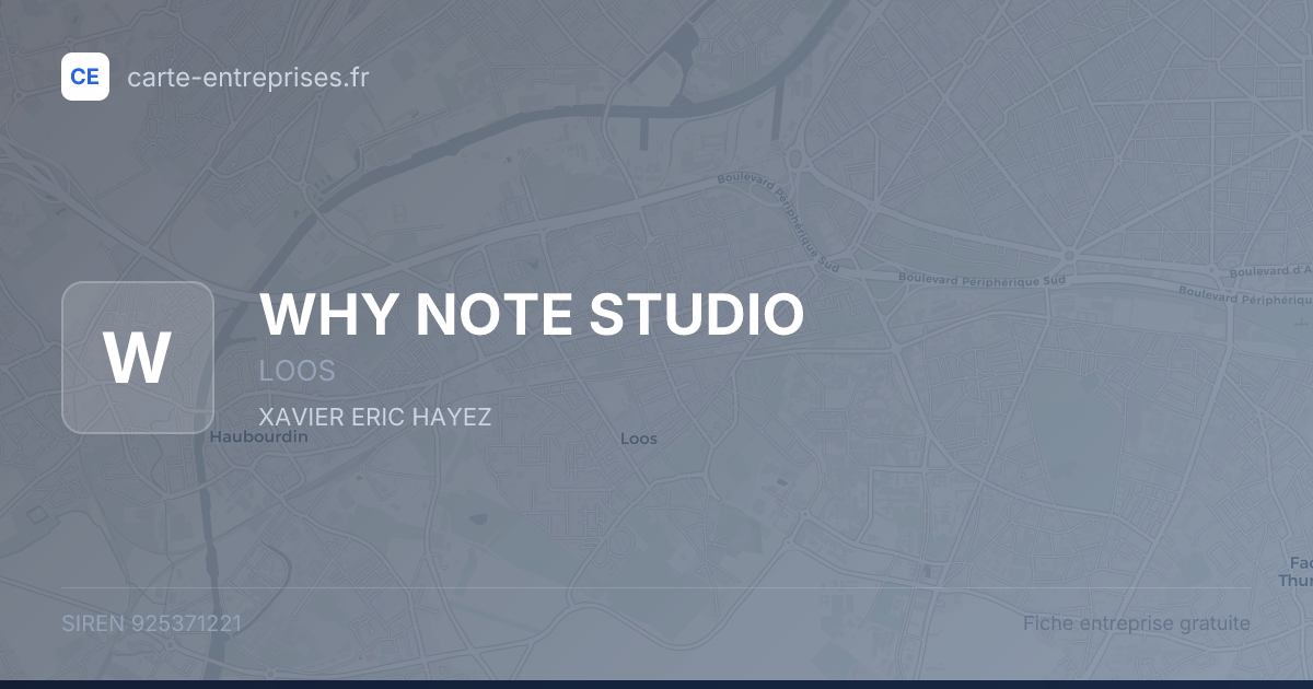 WHY NOTE STUDIO — 925371221 — fiche entreprise
