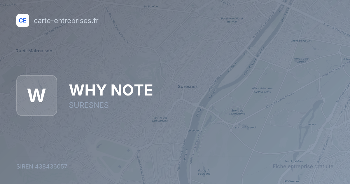 WHY NOTE — 438436057 — fiche entreprise