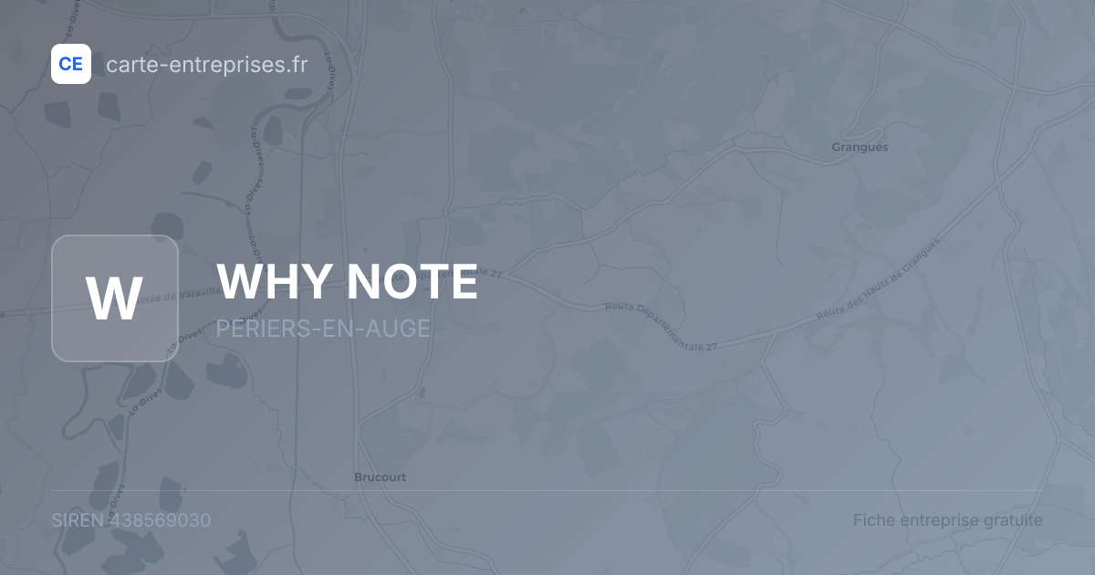 WHY NOTE — 438569030 — fiche entreprise