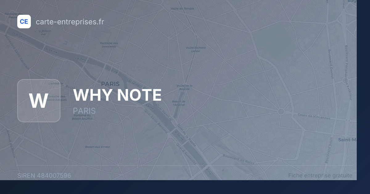 WHY NOTE — 484007596 — fiche entreprise