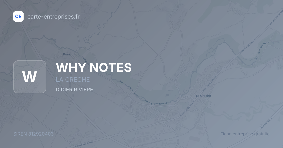 WHY NOTES — 812920403 — fiche entreprise