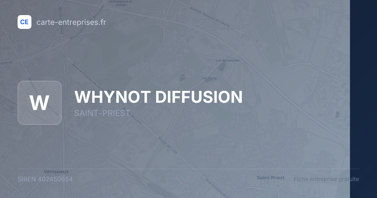 WHYNOT DIFFUSION — 402450654 — fiche entreprise