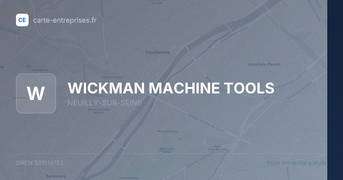 WICKMAN MACHINE TOOLS — 331014753 — fiche entreprise