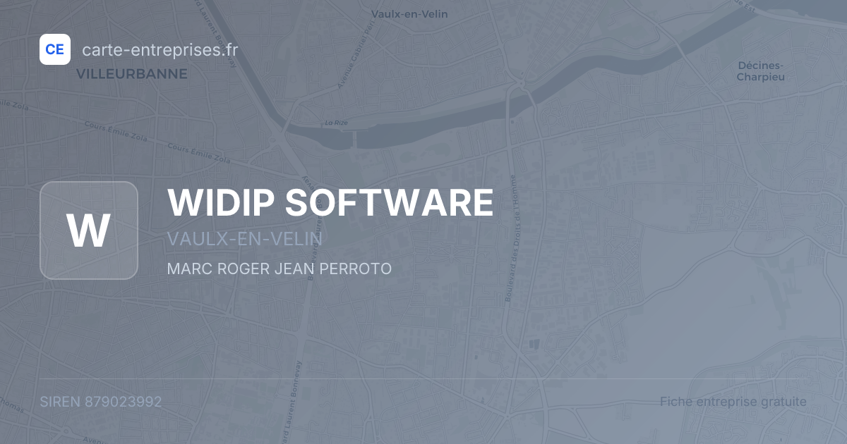 WIDIP SOFTWARE — 879023992 — fiche entreprise