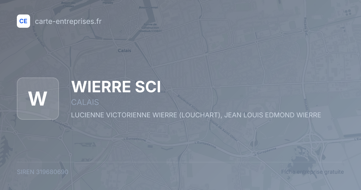WIERRE SCI — 319680690 — fiche entreprise