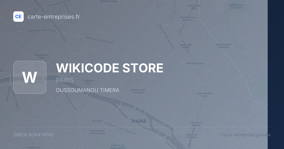 WIKICODE STORE — 804474146 — fiche entreprise