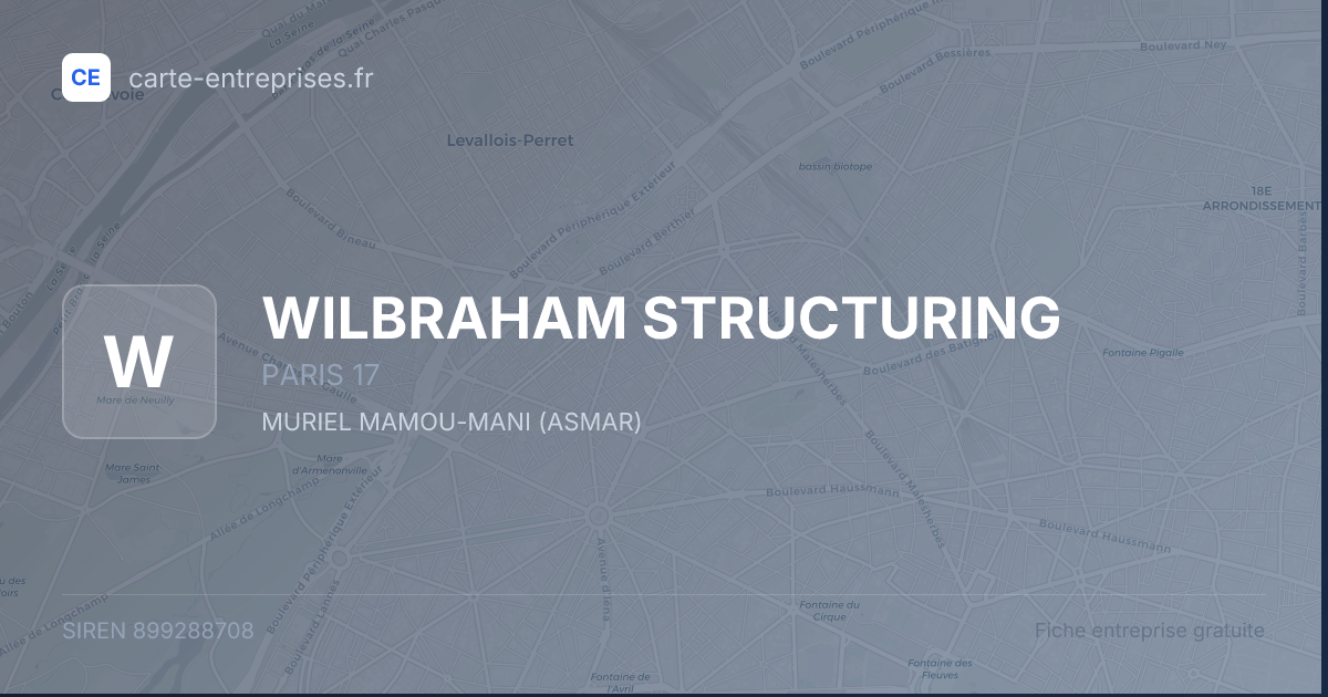 WILBRAHAM STRUCTURING — 899288708 — fiche entreprise
