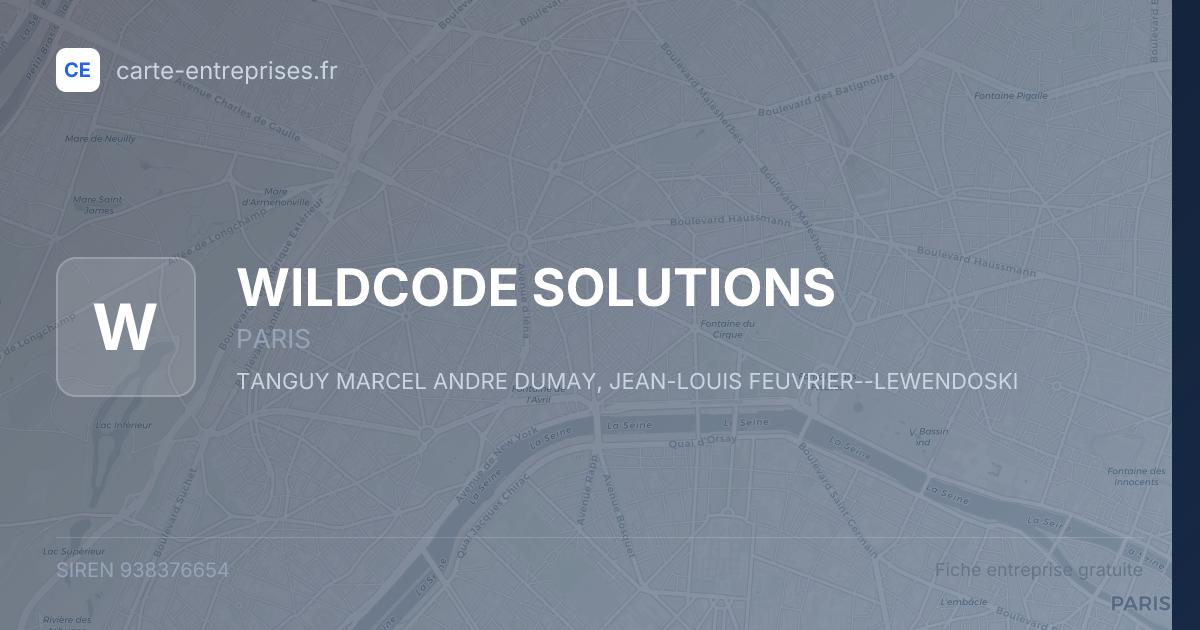 WILDCODE SOLUTIONS — 938376654 — fiche entreprise
