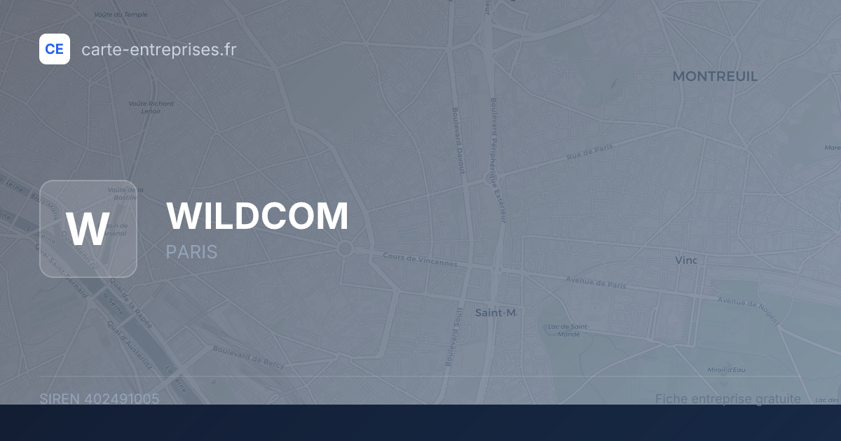 WILDCOM — 402491005 — fiche entreprise