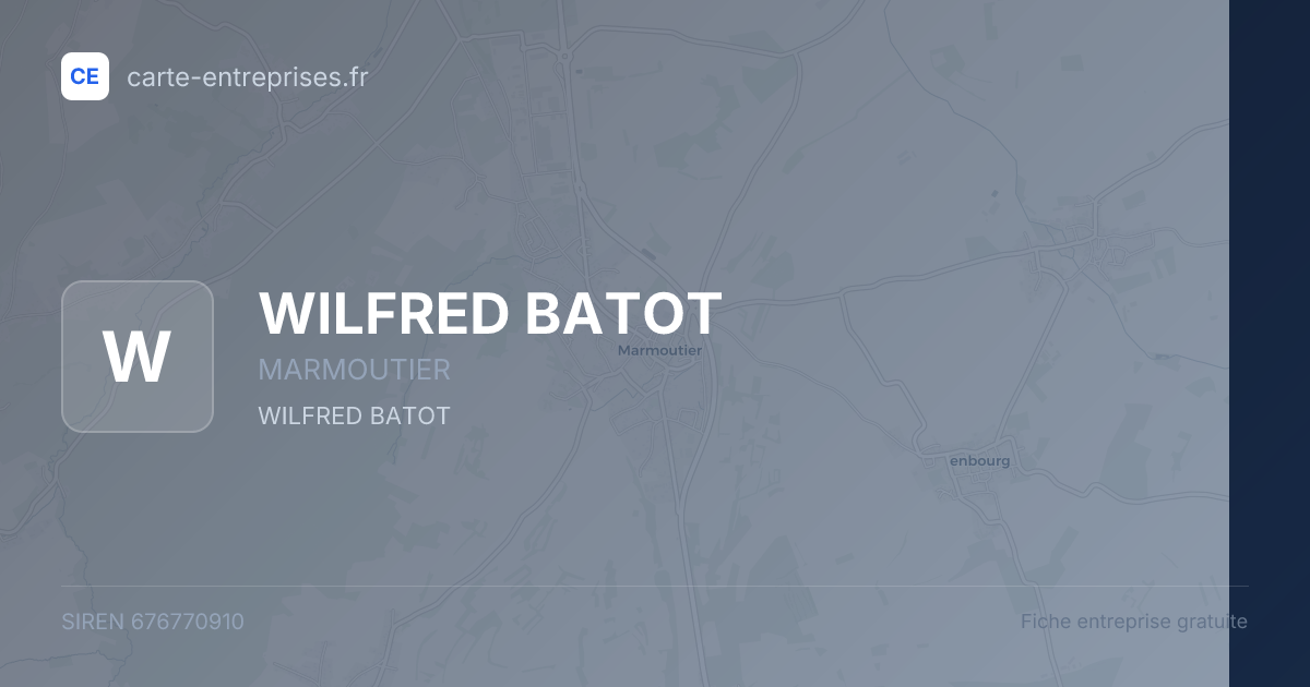 WILFRED BATOT — 676770910 — fiche entreprise