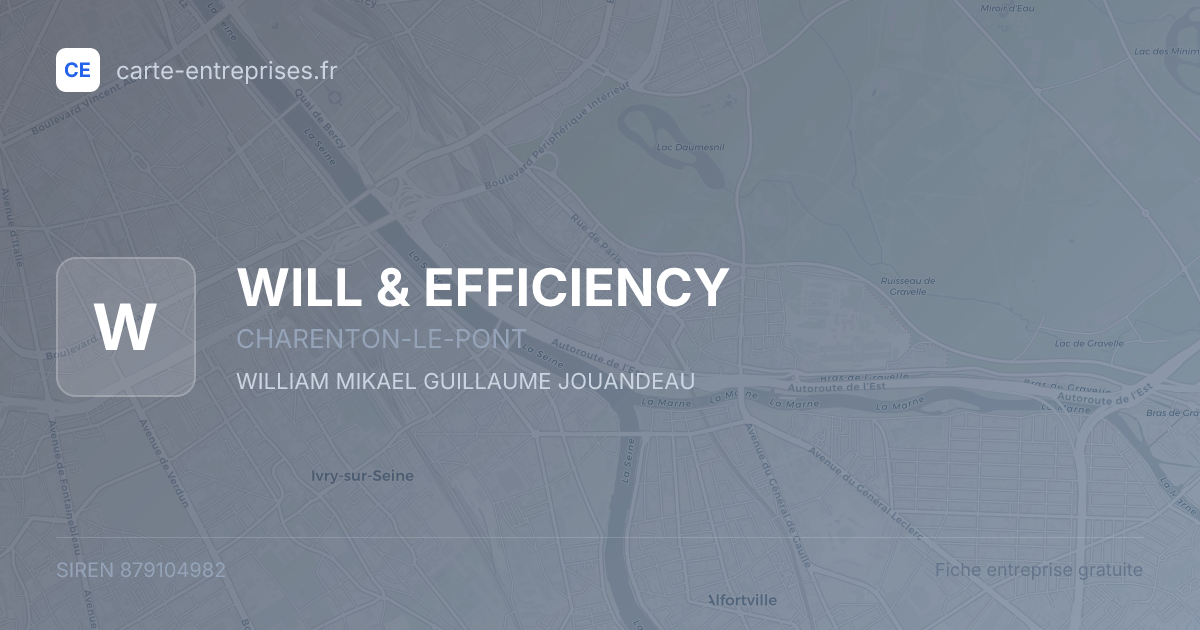 WILL & EFFICIENCY — 879104982 — fiche entreprise