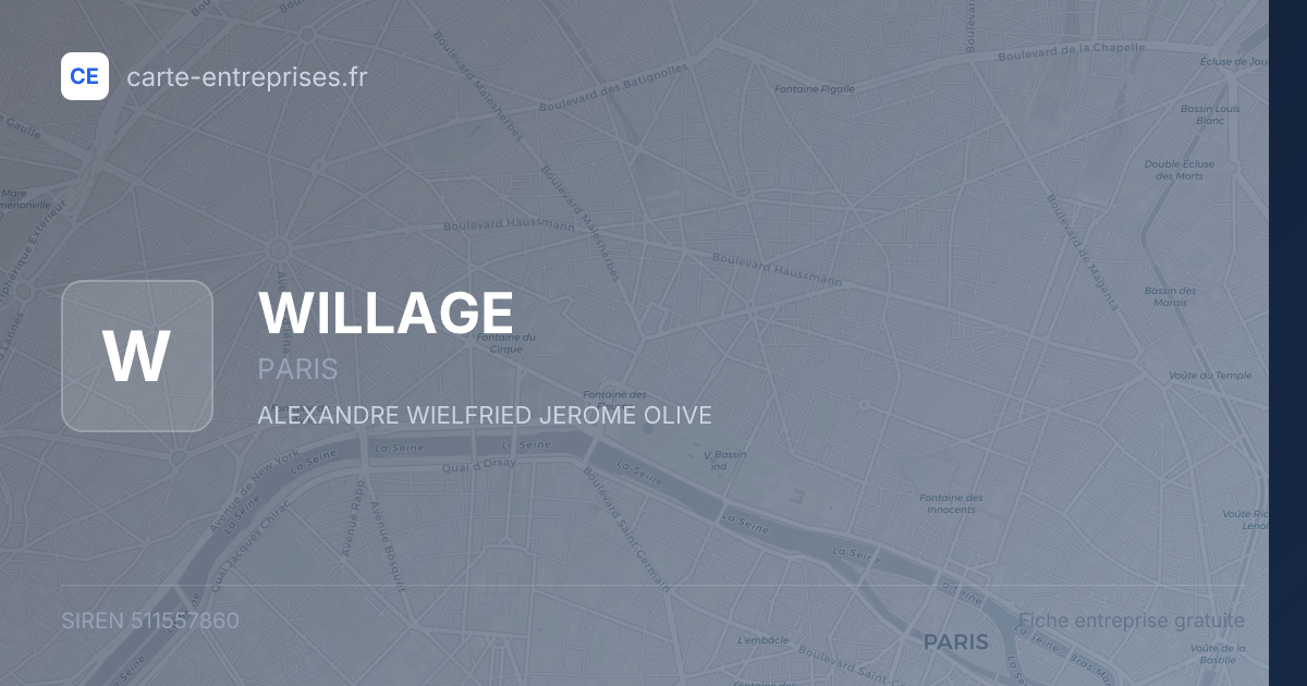 WILLAGE — 511557860 — fiche entreprise