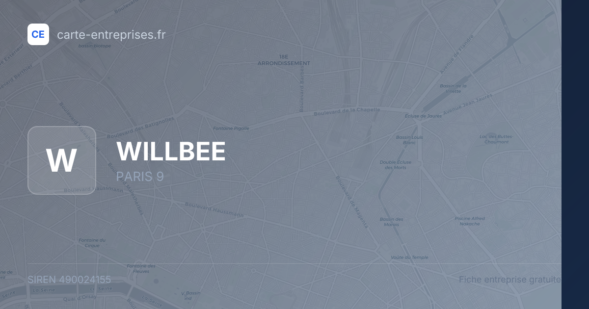 WILLBEE — 490024155 — fiche entreprise