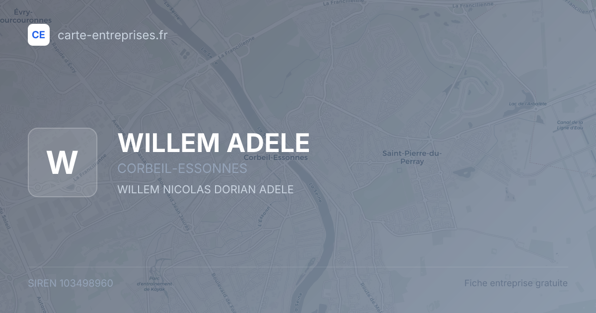 WILLEM ADELE — 103498960 — fiche entreprise