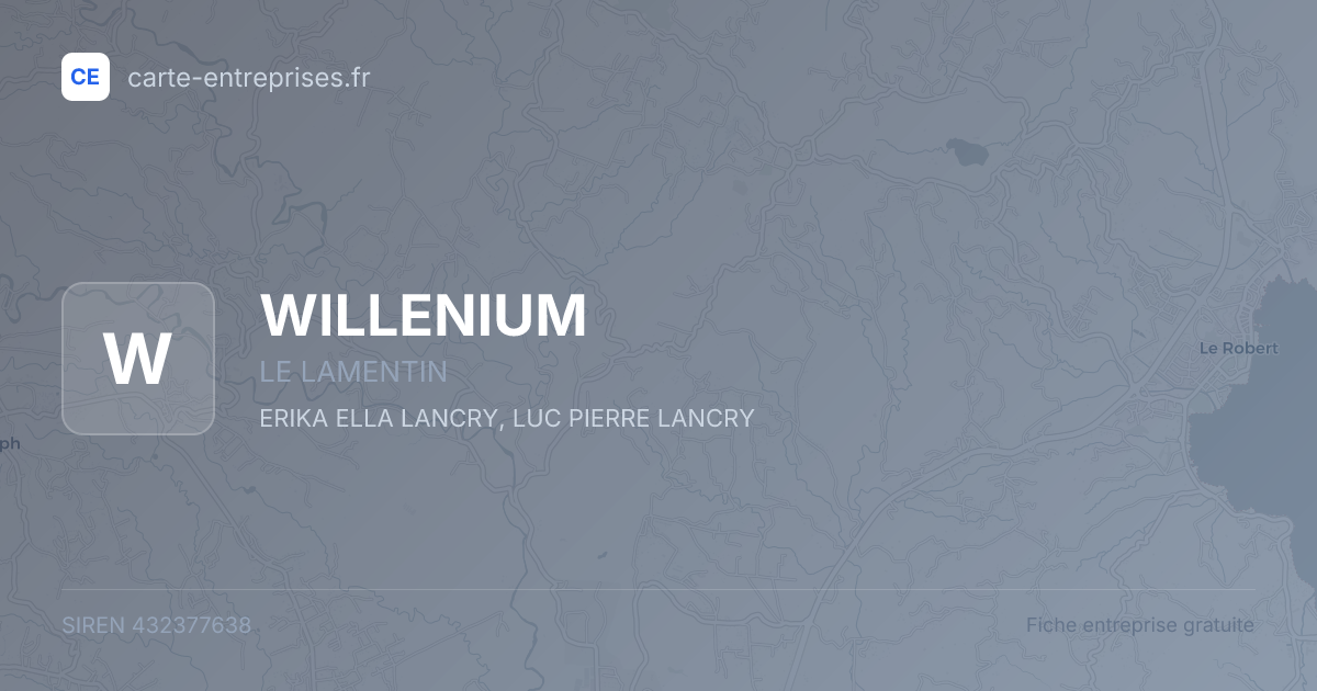 WILLENIUM — 432377638 — fiche entreprise