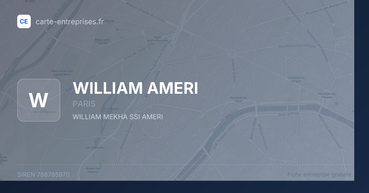 WILLIAM AMERI — 788785970 — fiche entreprise