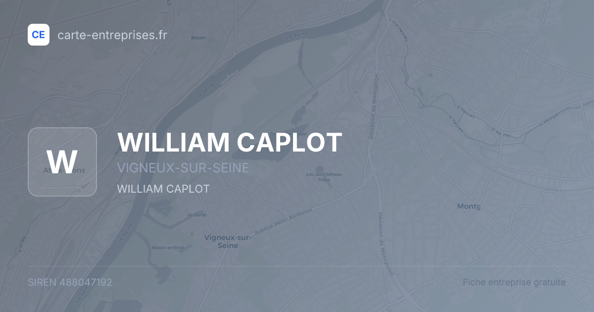 WILLIAM CAPLOT — 488047192 — fiche entreprise