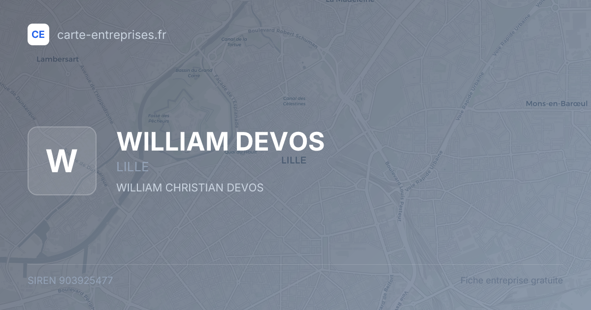 WILLIAM DEVOS — 903925477 — fiche entreprise