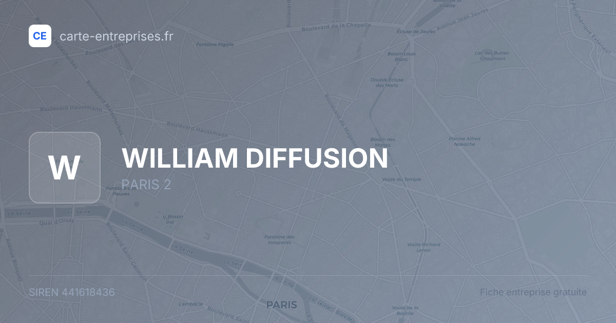 WILLIAM DIFFUSION — 441618436 — fiche entreprise