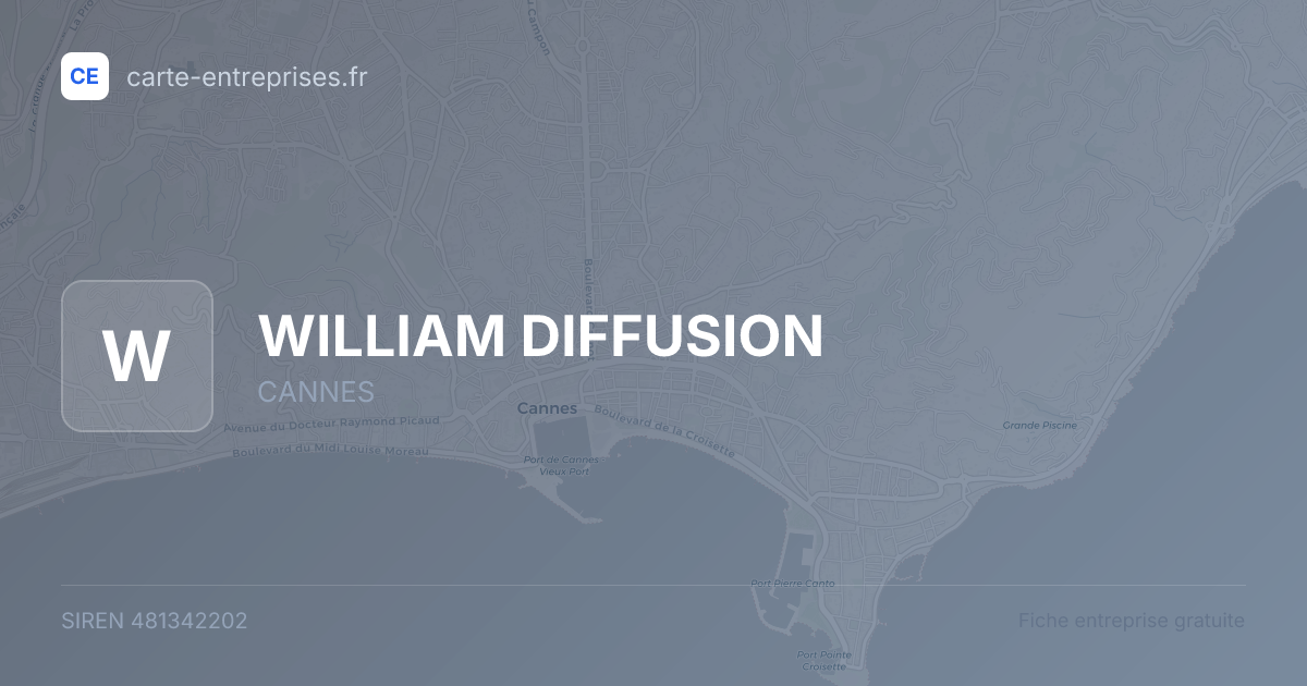 WILLIAM DIFFUSION — 481342202 — fiche entreprise