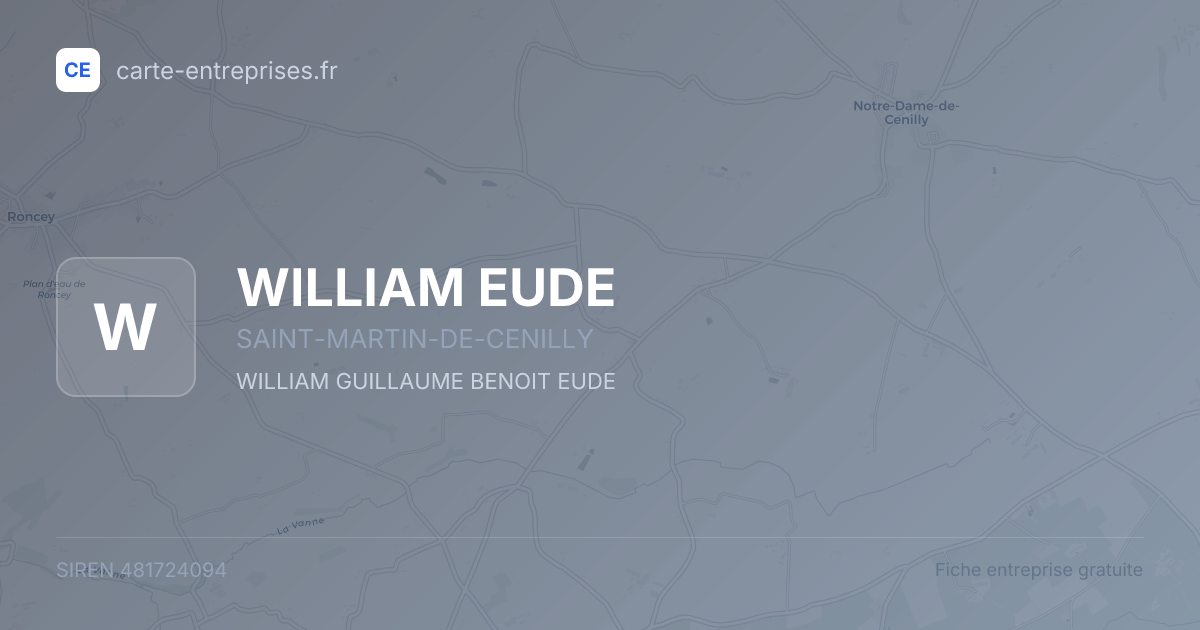 WILLIAM EUDE — 481724094 — fiche entreprise