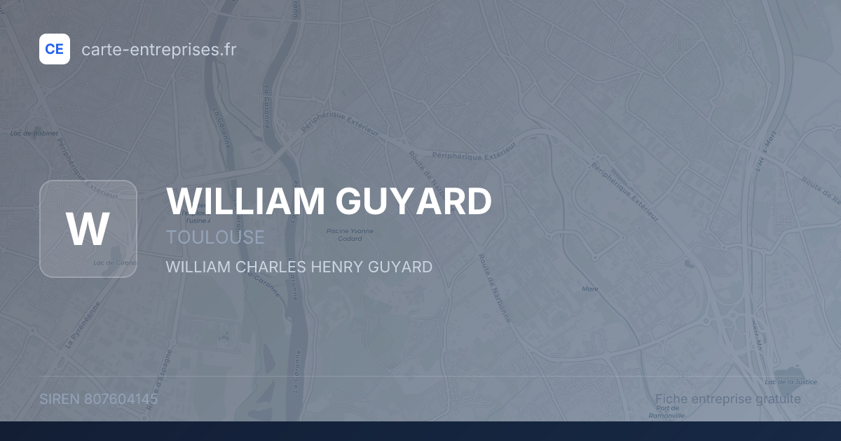 WILLIAM GUYARD — 807604145 — fiche entreprise
