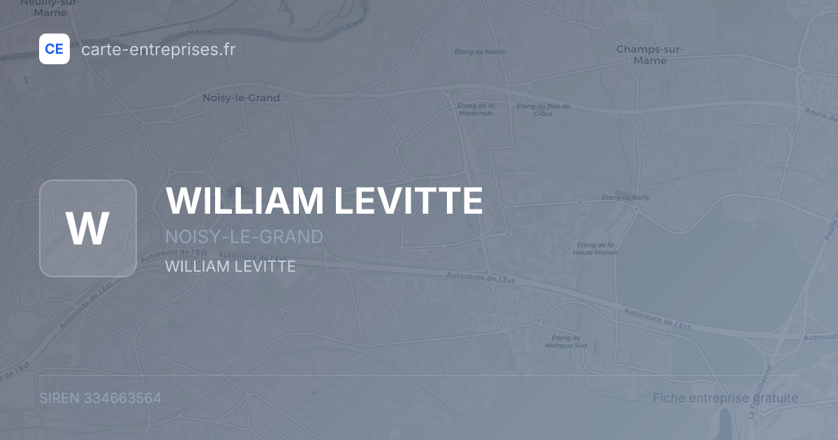 WILLIAM LEVITTE — 334663564 — fiche entreprise