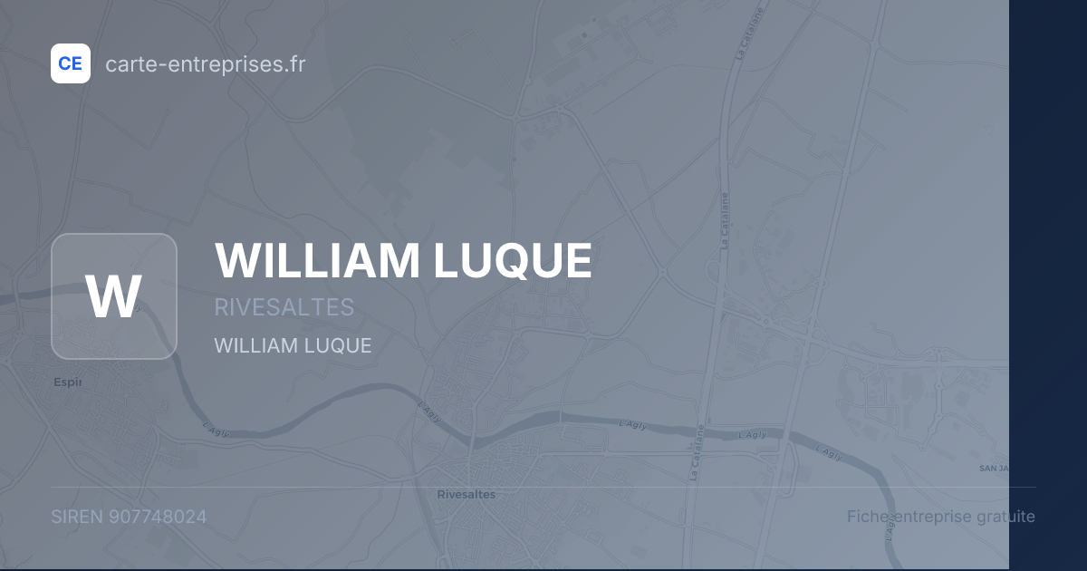 WILLIAM LUQUE — 907748024 — fiche entreprise