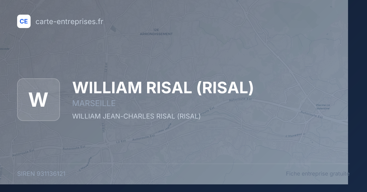 WILLIAM RISAL (RISAL) — 931136121 — fiche entreprise