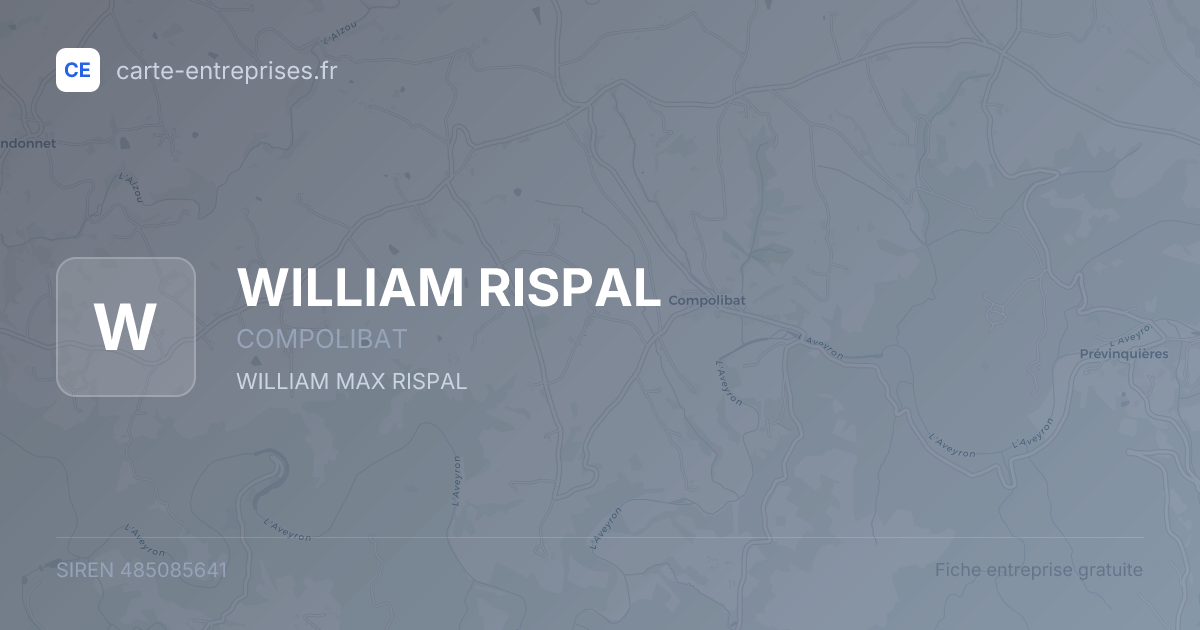 WILLIAM RISPAL — 485085641 — fiche entreprise