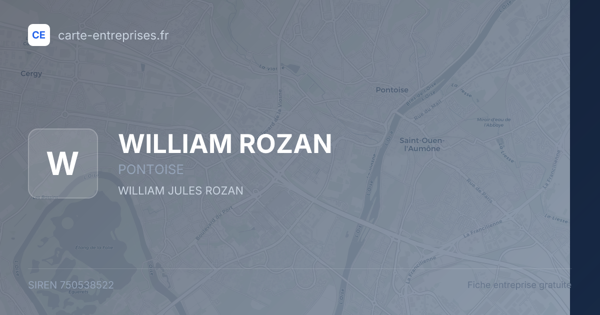 WILLIAM ROZAN — 750538522 — fiche entreprise