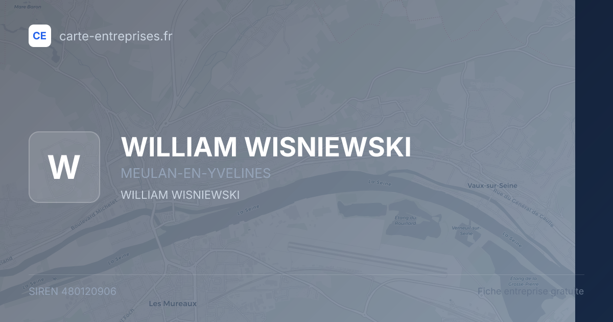 WILLIAM WISNIEWSKI — 480120906 — fiche entreprise