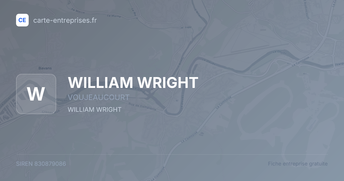 WILLIAM WRIGHT — 830879086 — fiche entreprise