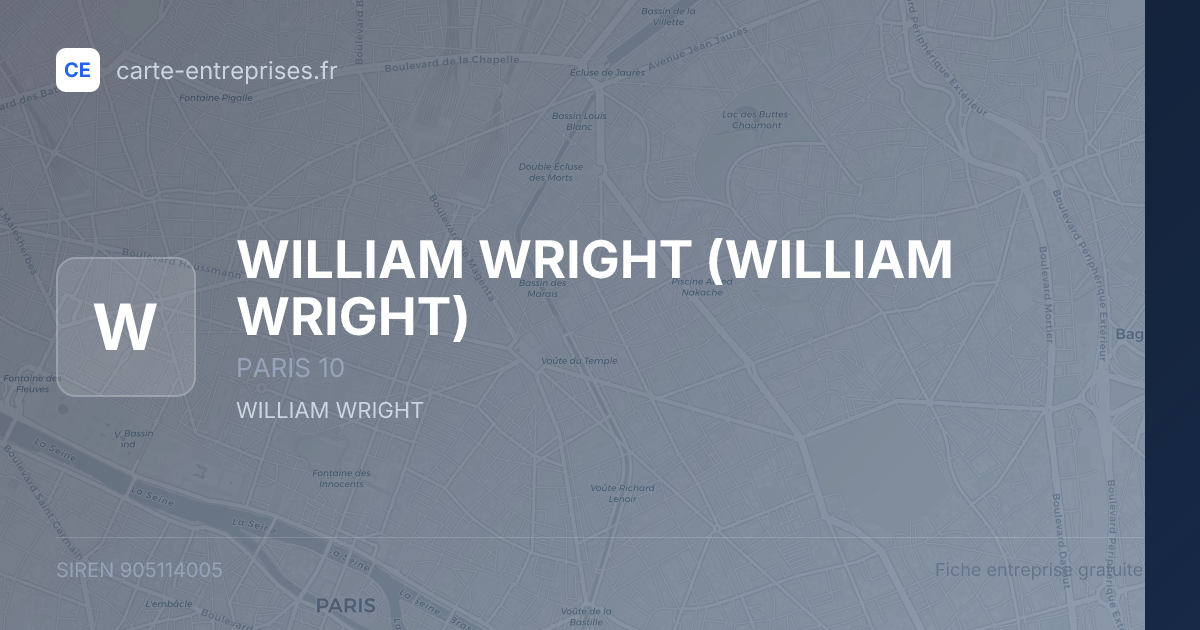 WILLIAM WRIGHT — 905114005 — fiche entreprise