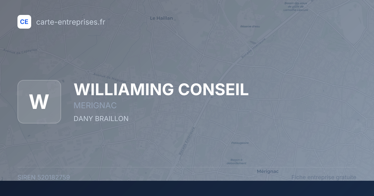 WILLIAMING CONSEIL — 520182759 — fiche entreprise
