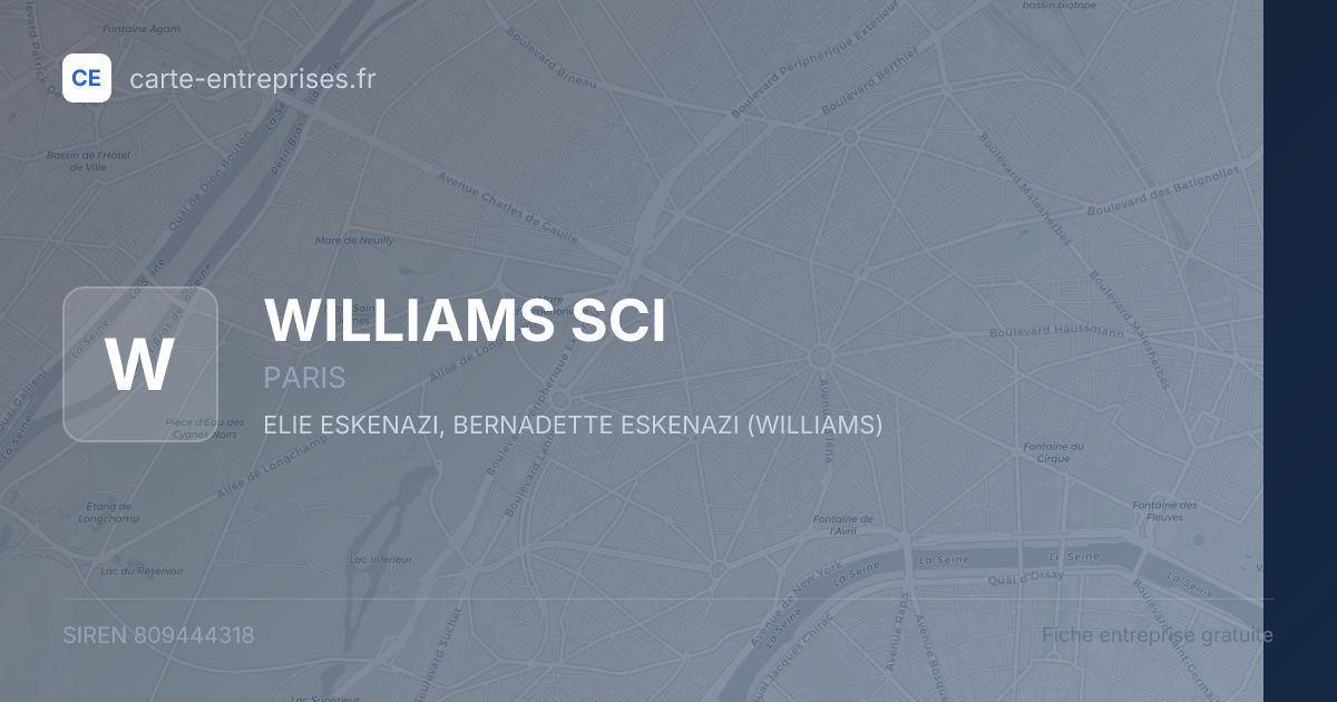 WILLIAMS SCI — 809444318 — fiche entreprise