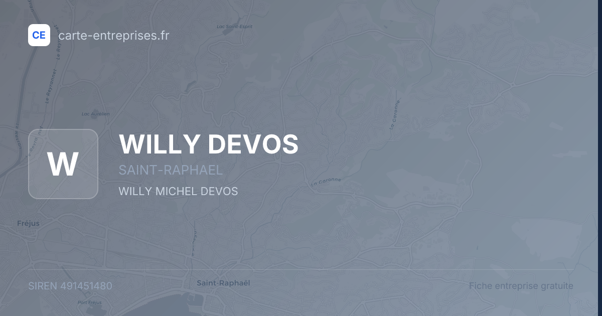 WILLY DEVOS — 491451480 — fiche entreprise