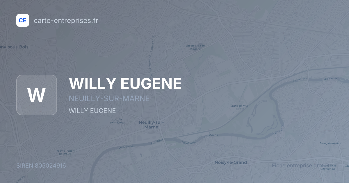 WILLY EUGENE — 805024916 — fiche entreprise