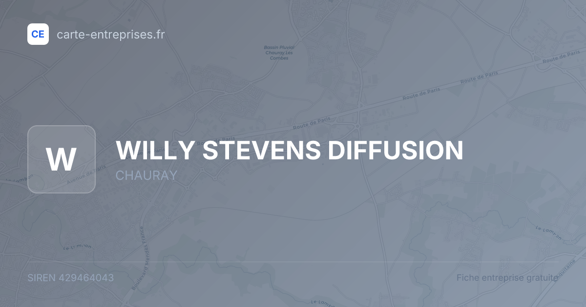 WILLY STEVENS DIFFUSION — 429464043 — fiche entreprise