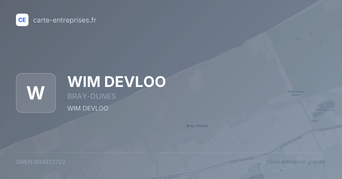 WIM DEVLOO — 804922722 — fiche entreprise