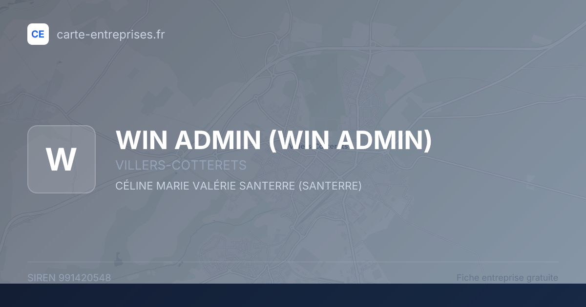 WIN ADMIN — 991420548 — fiche entreprise