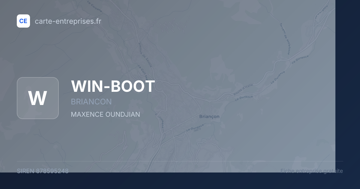 WIN-BOOT — 878595248 — fiche entreprise