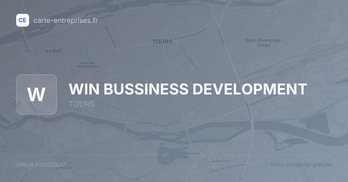 WIN BUSSINESS DEVELOPMENT — 413952847 — fiche entreprise