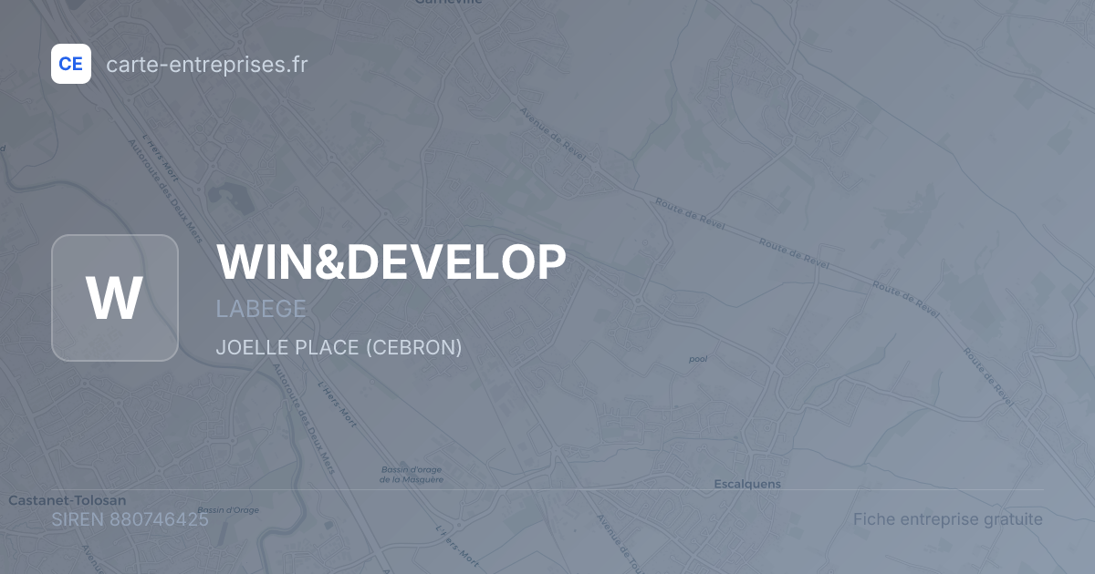 WIN&DEVELOP — 880746425 — fiche entreprise